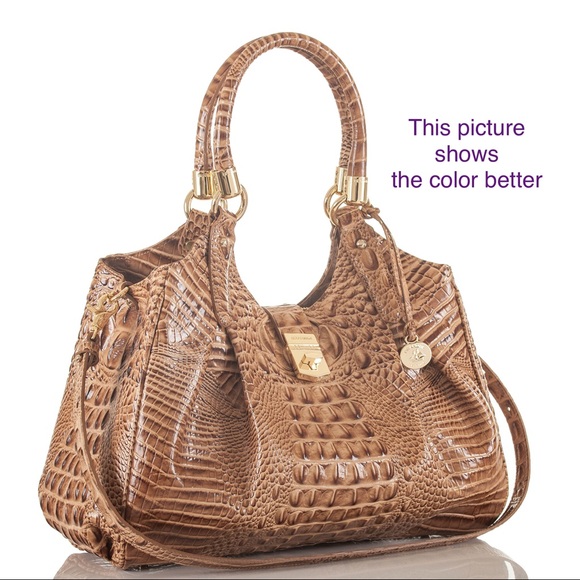 βΌοΈSOLDβΌοΈNWOT Brahmin Sienna Crossb in Tobaccoπ΄π€ - Picture 9 of 10